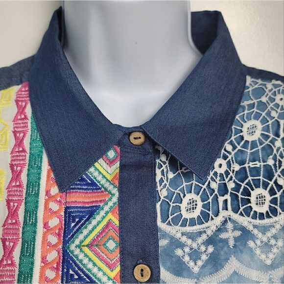 JOHN + MARK Multi Pattern Button Down - Picture 4 of 16